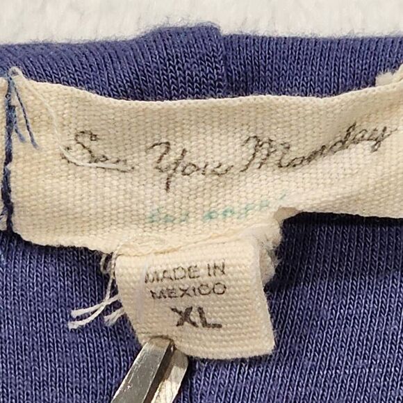 See You Monday Cobalt Blue Clingy Tshirt Dress, XL Sexy Form Fitting - Picture 4 of 5